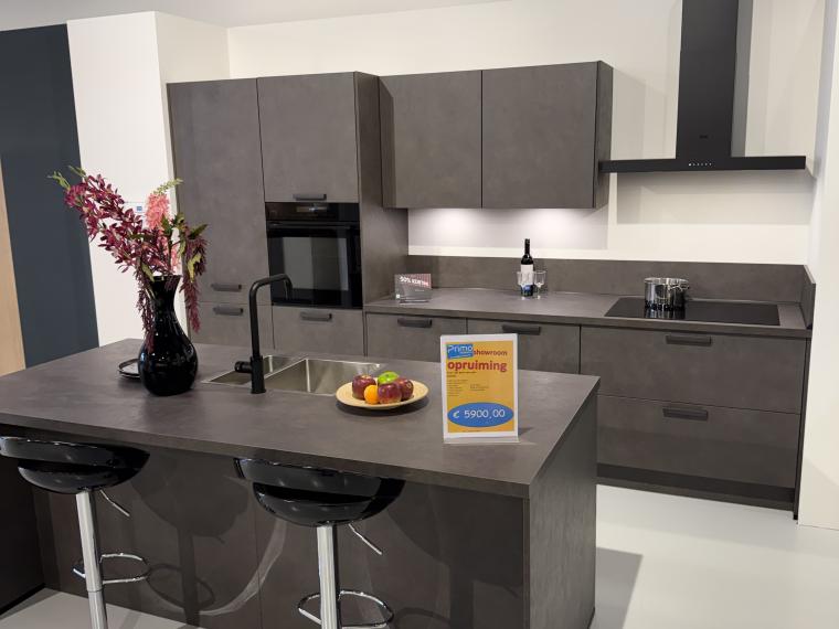 Eiland keuken beton Terra grijs