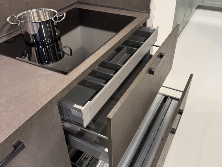Eiland keuken beton Terra grijs