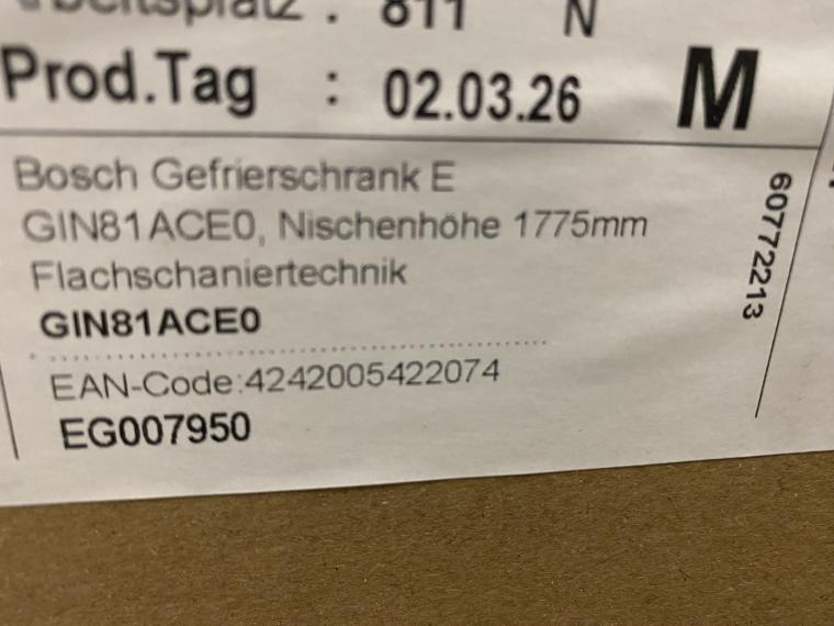 Bosch Einbaugefrierschrank GIN81ACE0