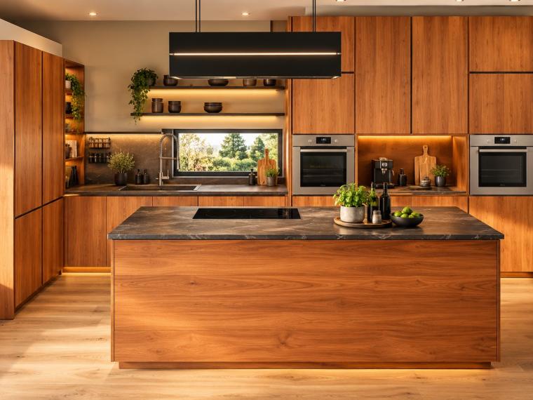MASSIVHOLZ-KÜCHE AUS KIRSCHHOLZ | SCHREINER-UNIKAT | MIELE | BERBEL | BOSCH | 43.300 € SPAREN!