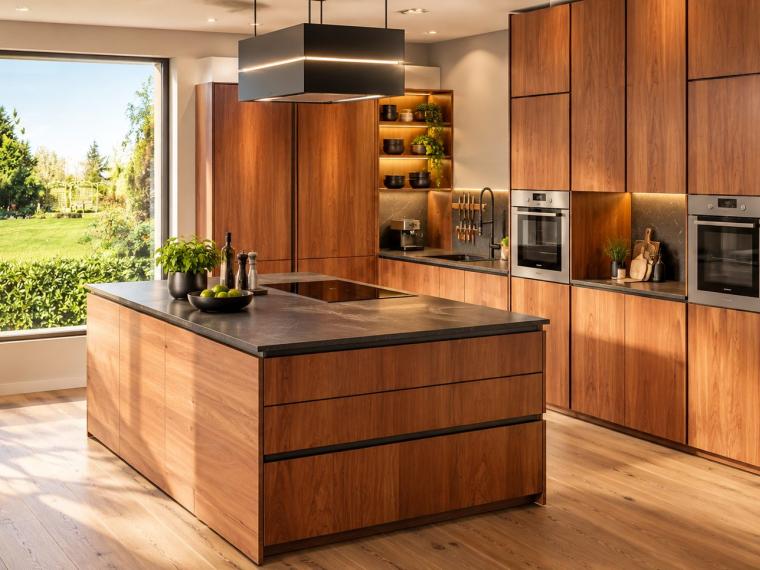 MASSIVHOLZ-KÜCHE AUS KIRSCHHOLZ | SCHREINER-UNIKAT | MIELE | BERBEL | BOSCH | 43.300 € SPAREN!