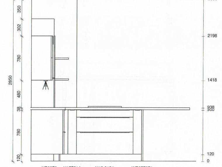 Moderne Einbauküche, erweiterbar (ohne Elektrogeräte)