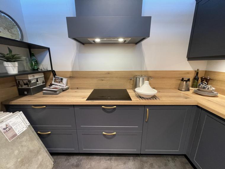 landelijk blauwe keuken