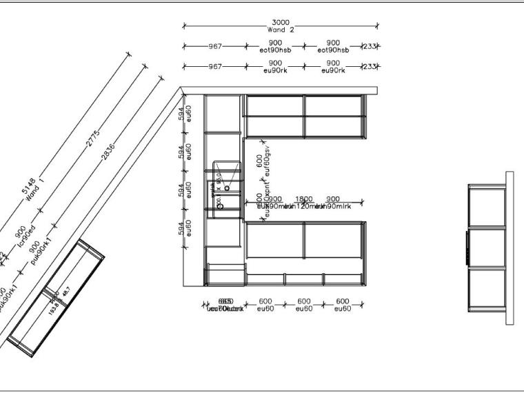 Intuo Design Küche - Arbeiten auf zwei Ebenen