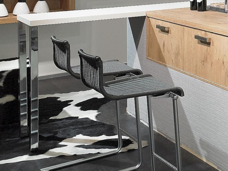 Altano Prime Inselküche Einbauküche Lack Magnolienweiß Vintageeiche Designk