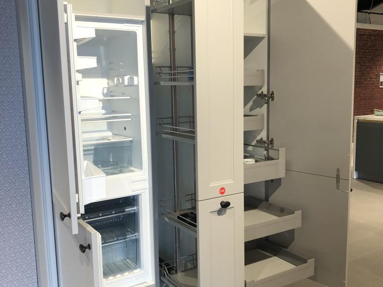 Landelijk parallel keuken - Massieve steenwerkblad