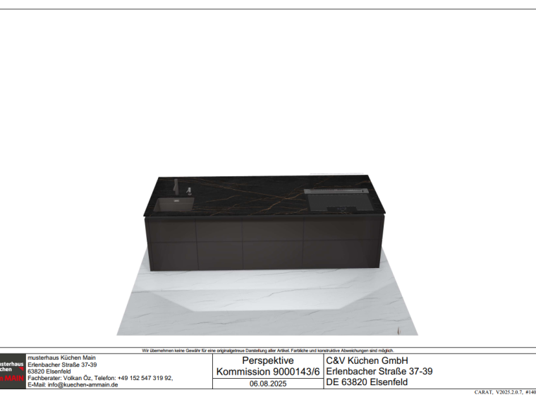 Kücheninsel mit Dekton Arbeitsplatte und Hochschrankreihe für ein unschlagbaren Preis!!!