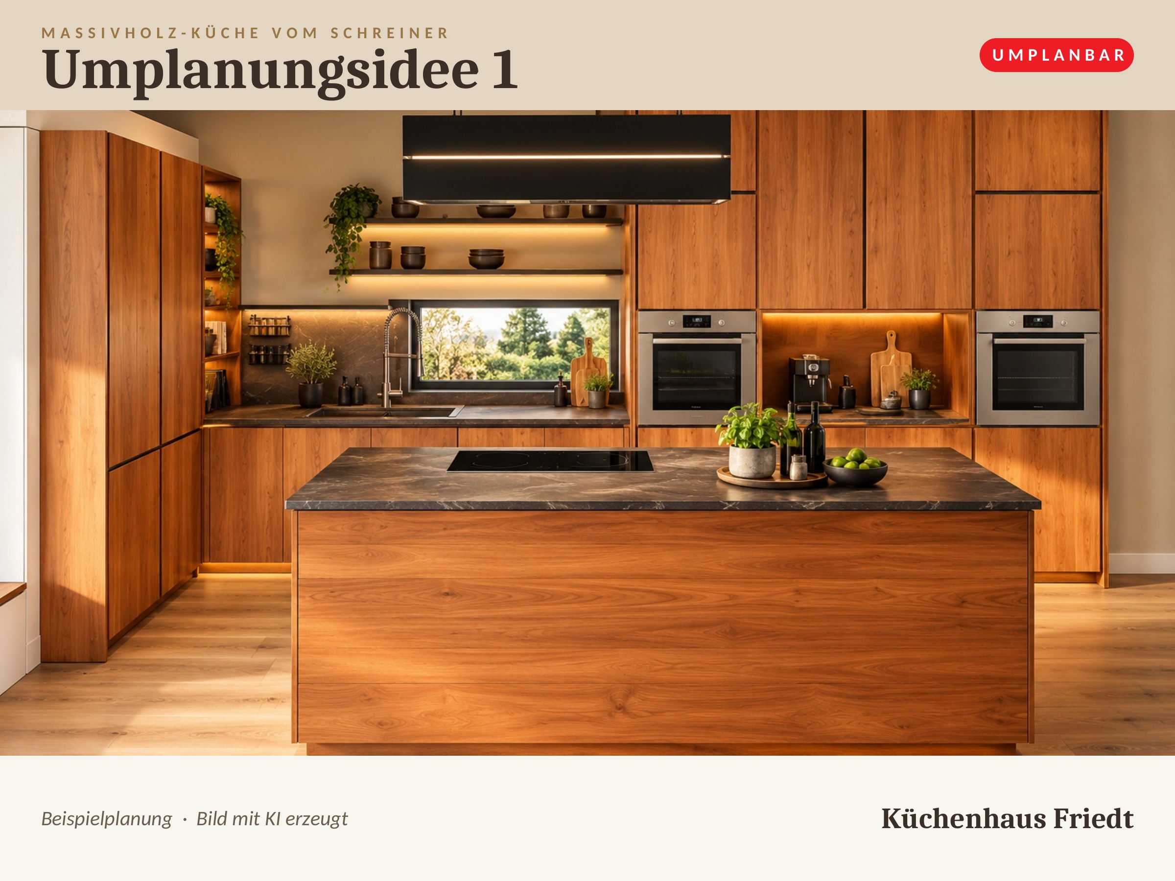 Exklusive Massivholzküche vom Schreiner | Kirsche | Miele | 43.300 € sparen