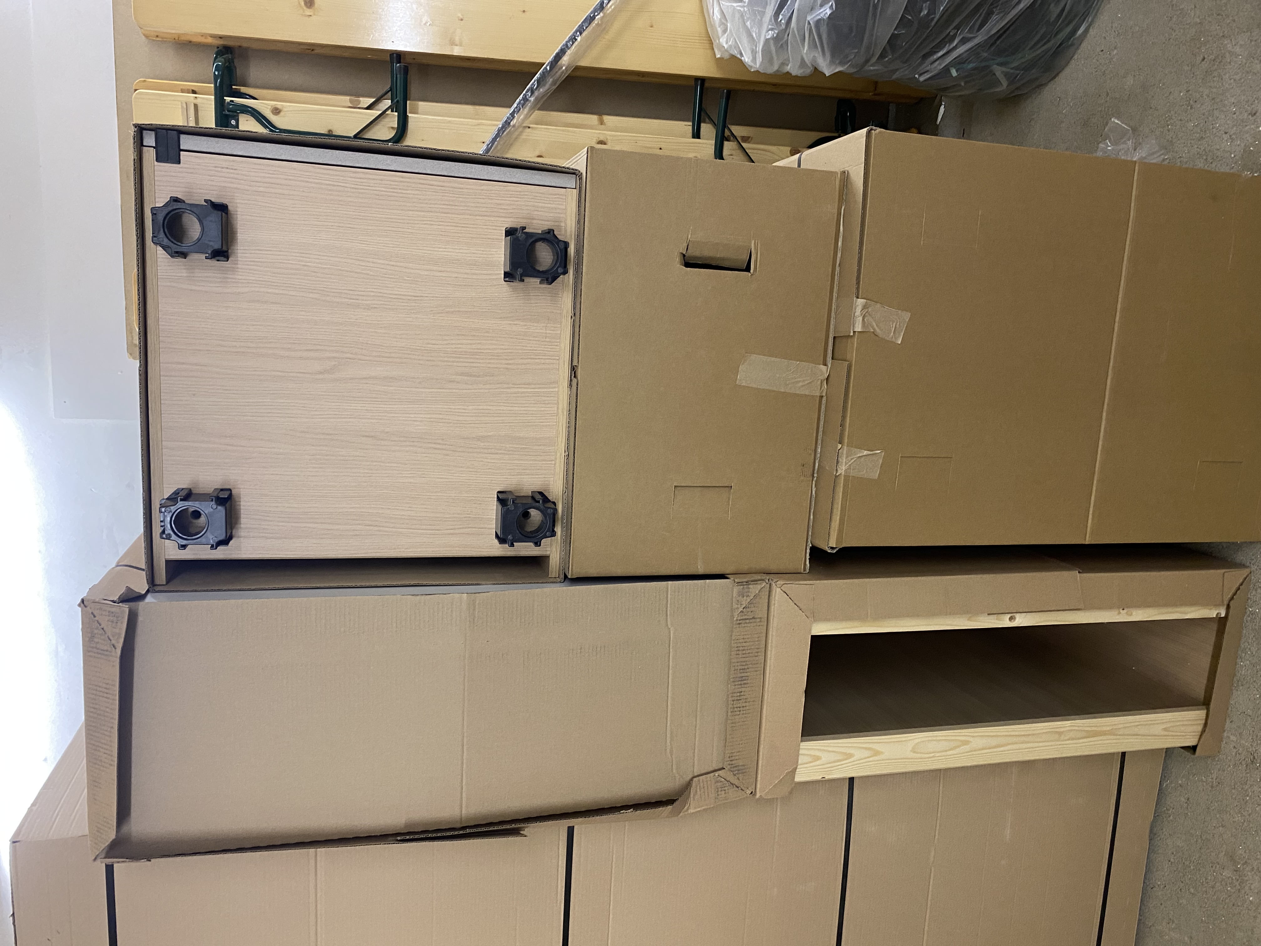 Inselküche Küche Häcker Zement Neu verpackt