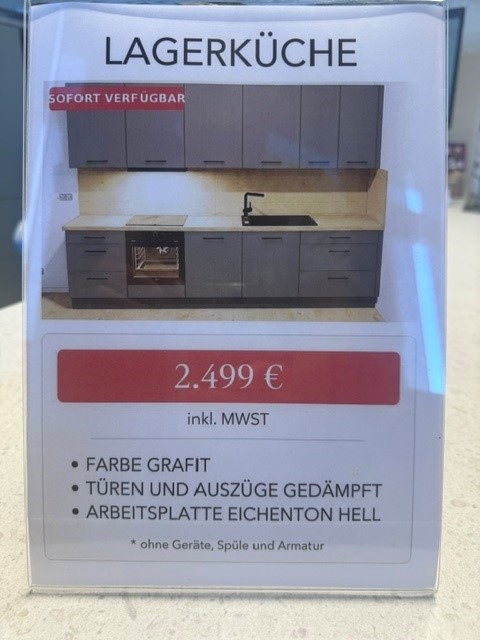 Grafit softmatt Lager Küche aus storniertem Auftrag